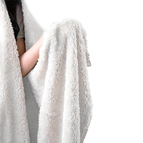 Image of Hi There Dog Hooded Blanket - Cut Dog White Blanket