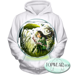 My Hero Academia Hoodies - Amazing Rainy Season Hero Froppy Asui Zip Up Hoodie