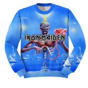 Iron Maiden Pullover 3D Print Jumper Killers Eddies Rock Music Band Sweatshirt