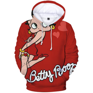 3D Printed Betty Boop Sweatshirt Hoodies