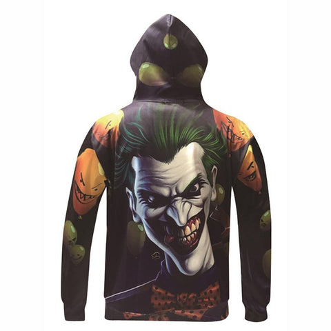 Image of Suicide Squad 3D Hoodies - Joker Hooded Sweatshirt Hip Hop Pullovers