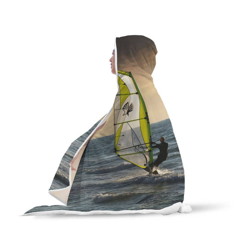 Image of Winds UpHooded Blanket - Sailboat Sea Blanket