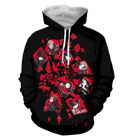 Image of Persona 5 Fashion 3D Printed Hoodies Pullover