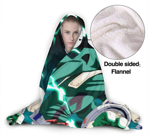 Image of Anime My Hero Academia Hooded Blanket - Flannel Hooded Cloak