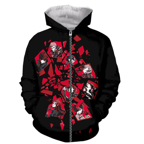 Image of Persona 5 Fashion 3D Printed Hoodies Pullover