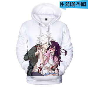 Danganronpa Monokuma Unisex 3D Hoodie Sweatshirt Hooded Streetwear