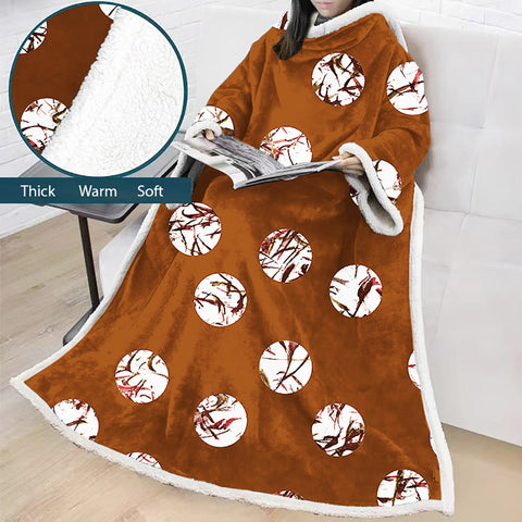 Image of 3D Digital Printed Sports Blanket With Sleeves-Baseball Blanket Robe