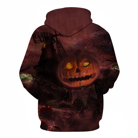 Image of Halloween Pumpkin Lamp 3D Printed Hoodie Field squash