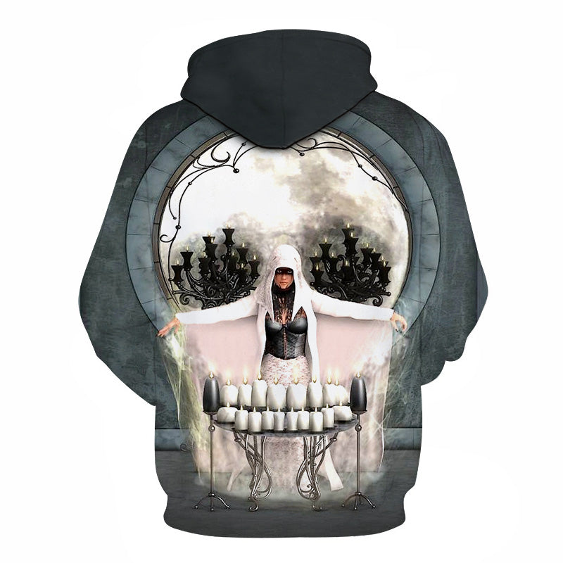 Halloween Devil White Skull 3D Printed Hoodie