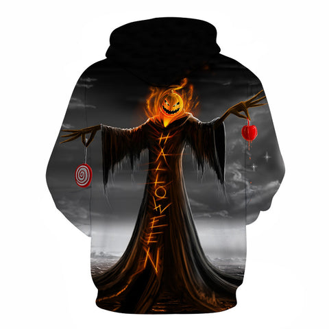 Image of Halloween Pumpkin Lamp Angel 3D Printed Hoodie