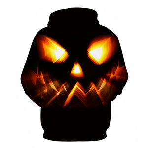 Halloween Shiny Pumpkin Lamp 3D Printed Hoodie