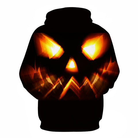 Image of Halloween Shiny Pumpkin Lamp 3D Printed Hoodie