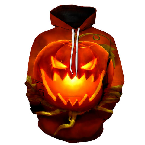 Image of Halloween Cirrus Pumpkin Lamp 3D Printed Hoodie