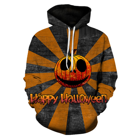 Image of Halloween Big Eye Pumpkin Lamp 3D Printed Hoodie