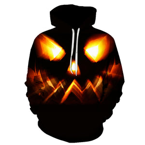 Halloween Shiny Pumpkin Lamp 3D Printed Hoodie
