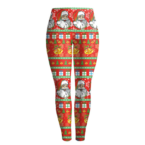 Image of Christmas Leggings - Women 3D Printed Santa Slim Legging