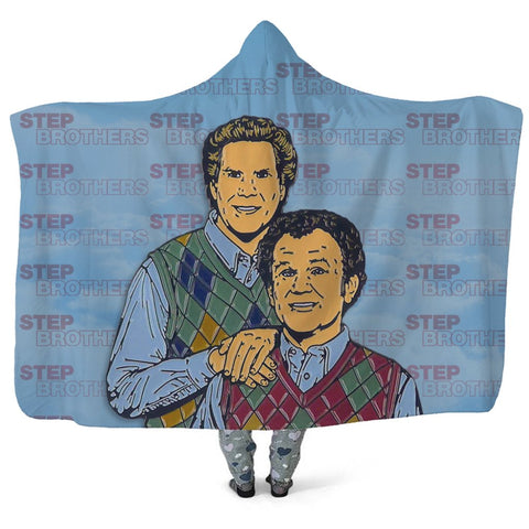 Image of Step Brothers Hooded Blanket - American Brother Blue Blanket