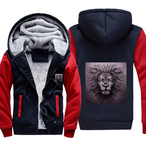Image of Zion Lion Fleece Jackets - Lion Winter Fleece Jacket