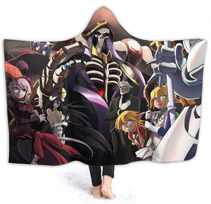 Anime Overlord Anti-Wrinkle Hooded Blanket - Flannel Hooded Cloak