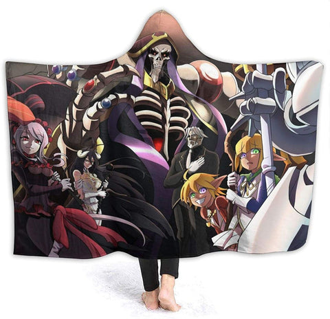 Image of Anime Overlord Anti-Wrinkle Hooded Blanket - Flannel Hooded Cloak