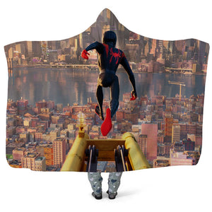 Spider-Man Hooded Blanket - Moving Fighting City Hero Blanket