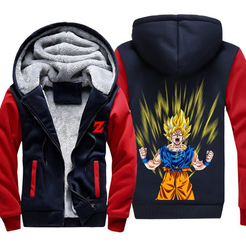 Image of Dragon Ball Z  Jackets -  Super Saiyan Goku Fleece Jacket