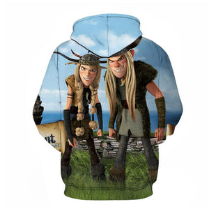 How To Train Your Dragon 3D Printed Hooded Sweatshirts Hoodies