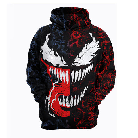 Image of Spiderman Hoodies - Venom vs. Carnage Super Cool 3D Hoodie