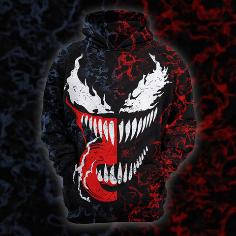 Image of Spiderman Hoodies - Venom vs. Carnage Super Cool 3D Hoodie
