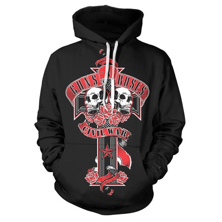 Image of New Guns N' Roses Unisex 3D Print "Civil War" Hoodies