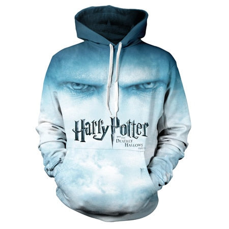 Image of Harry Potter Hoodie—— Unisex 3D Print Lord Voldemort Eyes Hoodie