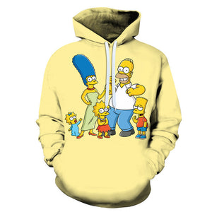 Cartoon 3D Print Hoodie - Homer Simpson Sweatshirt