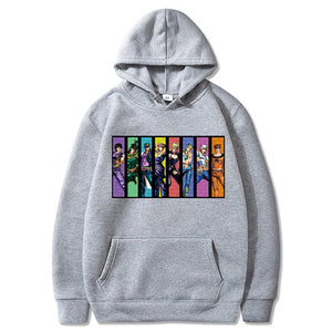 Jojo's Bizarre Adventure Hoodie Fashion Anime Graphic Sweatshirt Hip Hop Sweatshirt