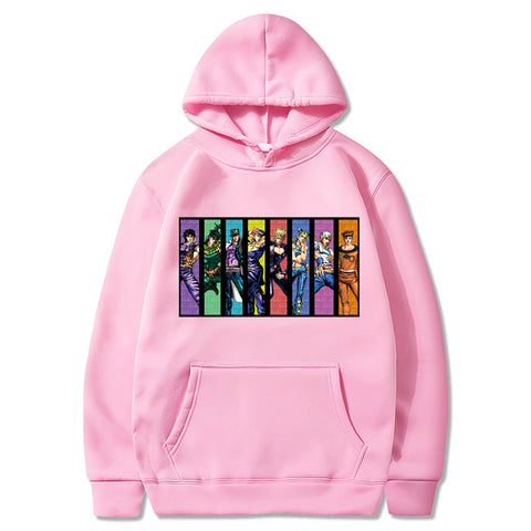 Image of Jojo's Bizarre Adventure Hoodie Fashion Anime Graphic Sweatshirt Hip Hop Sweatshirt