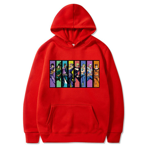 Image of Jojo's Bizarre Adventure Hoodie Fashion Anime Graphic Sweatshirt Hip Hop Sweatshirt