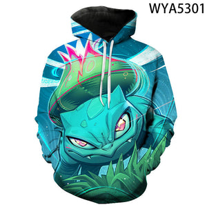 Pokemon 3D Printed Hoodies Sweatshirts Pullover