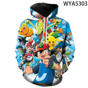 Pokemon 3D Printed Hoodies Sweatshirts Pullover