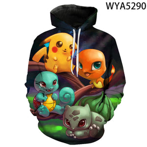 Pokemon 3D Printed Hoodies Sweatshirts Pullover