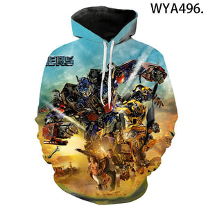 Movie Transformers 3D Printed Hoodies - Hooded Sweatshirts Streetwear