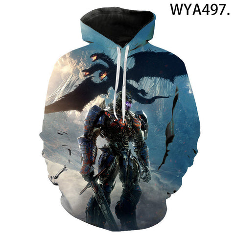 Image of Movie Transformers 3D Printed Hooded Sweatshirts Streetwear Hoodies