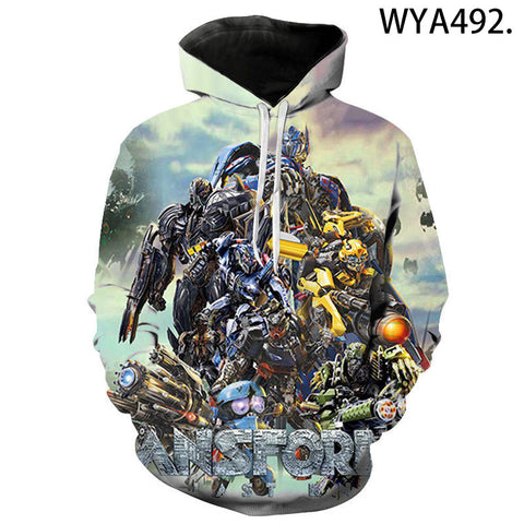 Image of 3D Printed Transformers Hoodies - Movie Hooded Sweatshirts Streetwear