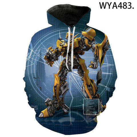 Image of 3D Printed Transformers Hoodies Sweatshirts Streetwear