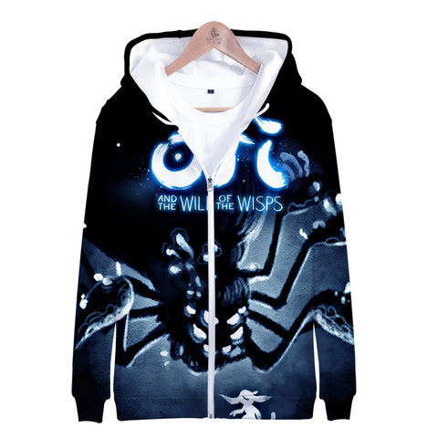 Image of Ori and the Will of the Wisps 3D Printed Zipper Hoodies