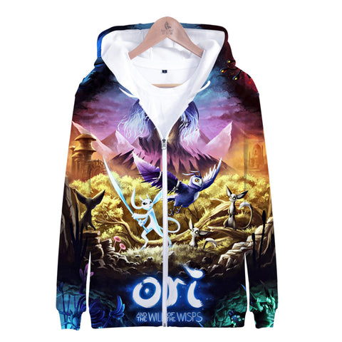 Image of Ori and the Will of the Wisps 3D Printed Zipper Hoodies