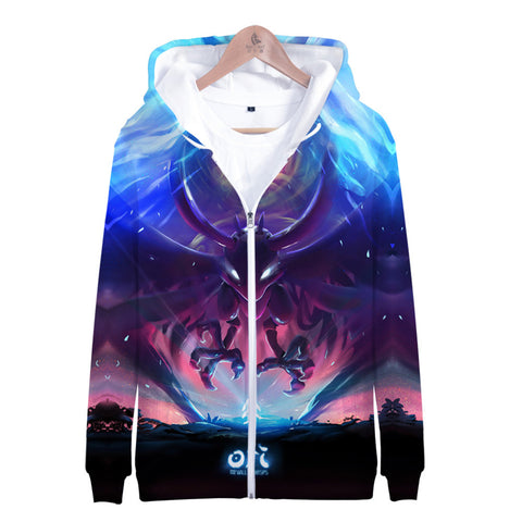 Image of Ori and the Will of the Wisps 3D Printed Zipper Hoodies