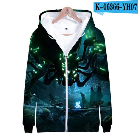 Image of Ori and the Will of the Wisps 3D Printed Zipper Hoodies