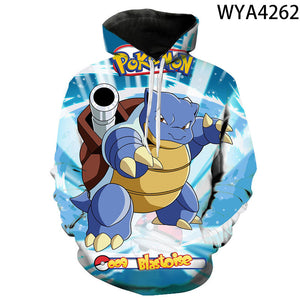 3D Printing Fashion Pokemon Hoodies - Cartoon Anime Sweatshirt Pullover