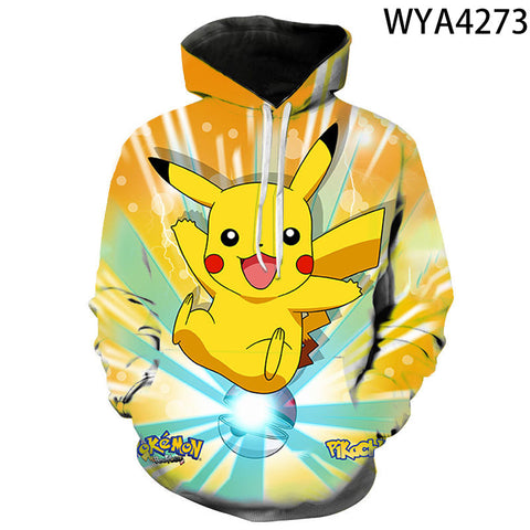 Image of 3D Printing Fashion Pokemon Hoodies - Cartoon Anime Sweatshirt Pullover