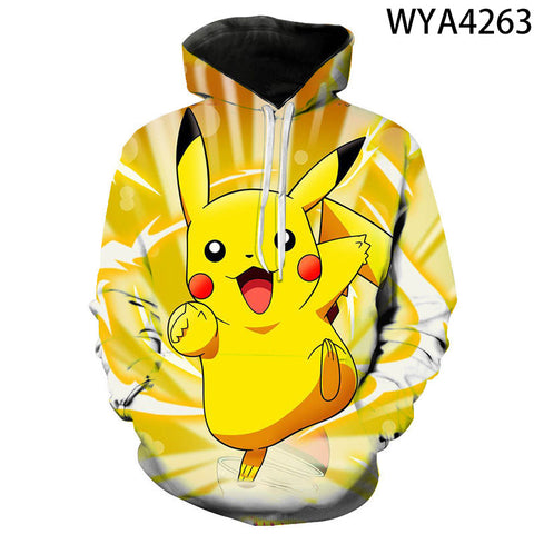 Image of 3D Printing Fashion Pokemon Hoodies - Cartoon Anime Sweatshirt Pullover