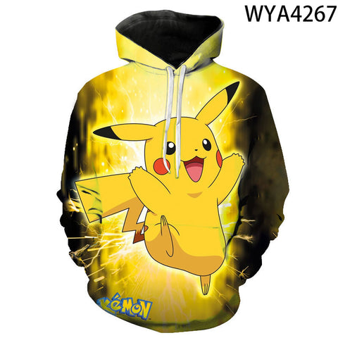 Image of 3D Printing Fashion Pokemon Hoodies - Cartoon Anime Sweatshirt Pullover